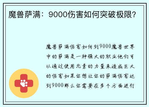 魔兽萨满：9000伤害如何突破极限？